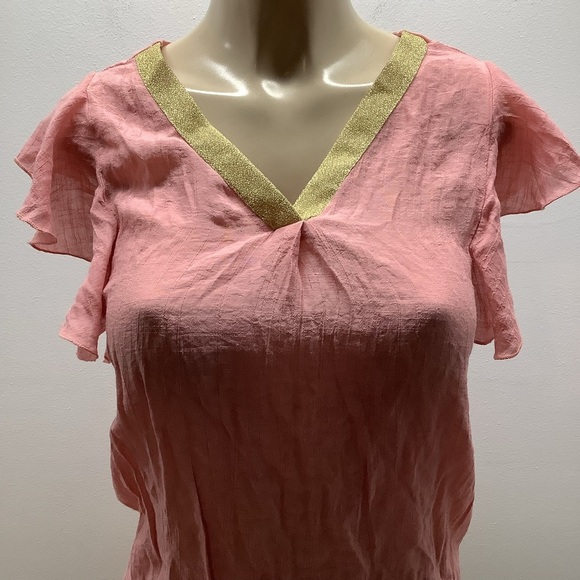 Madison Size XS Pink Blouse with Gold Trim. New With Tags - Picture 2 of 6